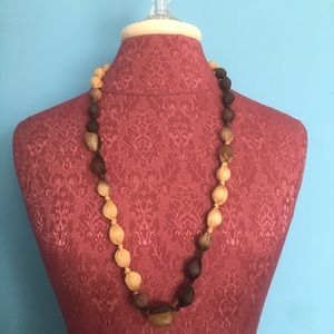 Brown ombré beaded necklace